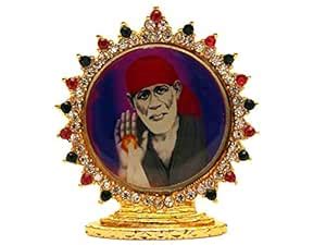 Saibhakti Saibaba Metal Idol for car Dashboard/Office : Amazon.in: Car ...