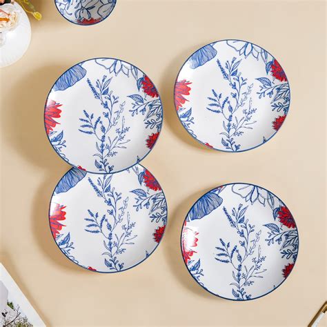 Oriental Blossom Snack Plates Set Of 4 7 Inch Online - Premium Snack ...