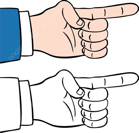 Black Pointing Finger Clip Art