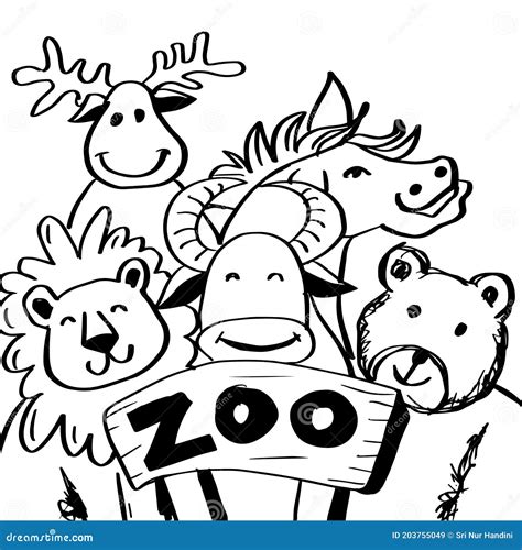 Cute Zoo Animals Clipart
