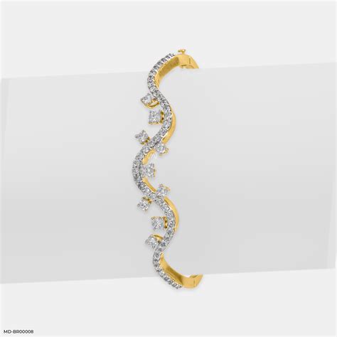 Wave Flow Diamond Bracelets 18K Yellow Gold – Maiora Diamonds
