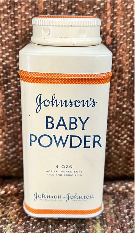 Vintage Johnson & Johnson Baby Powder White Metal Tin 4oz - Etsy