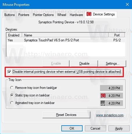 Image result for Disable Touchpad When Mouse Connected