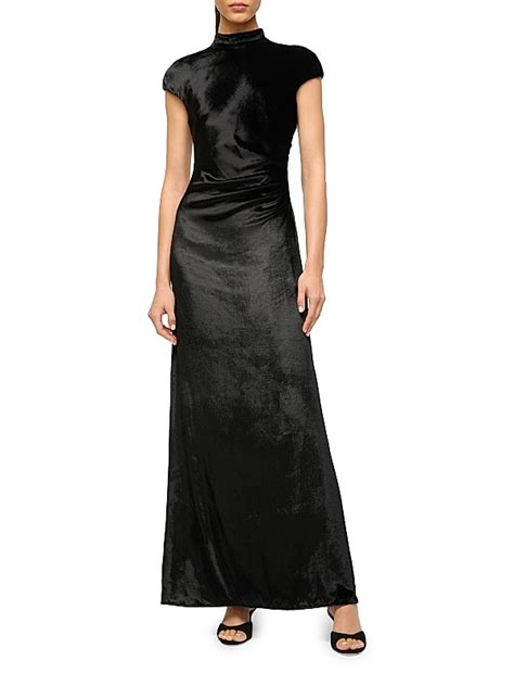 Staud Tina Velvet Cap-Sleeve Maxi Dress | Saks Fifth Avenue