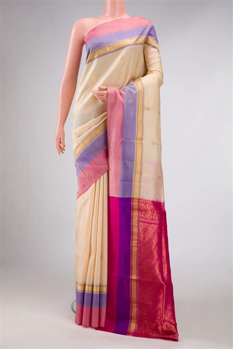 Beige Dual Tone Soft Silk Saree – Nalli Silk Sarees Pvt Ltd