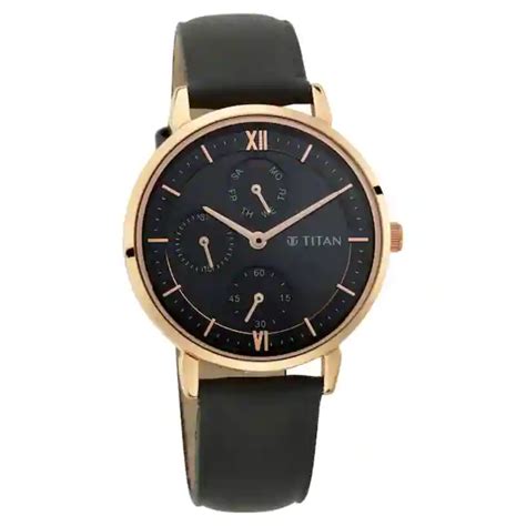 Titan Workwear Watch with Black Dial Leather Strap 2652WL01 – KRISHNA ...
