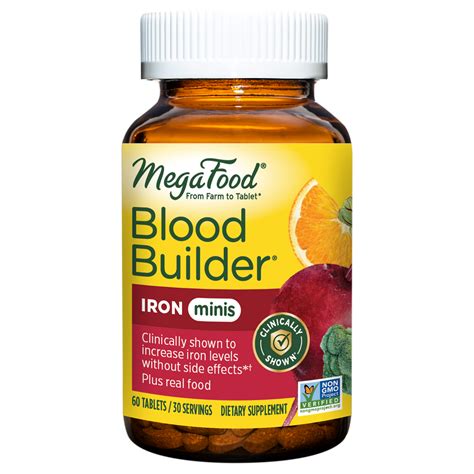 Blood Builder Mini Iron Vitamins | Small Vegan Iron Supplement