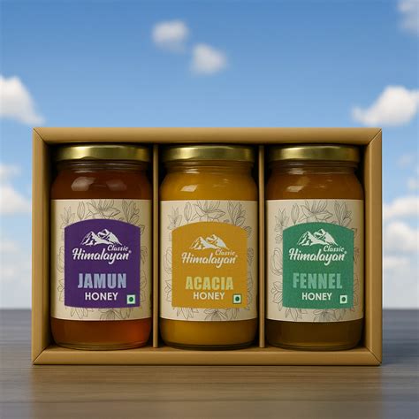 Acacia Honey, Jamun Honey, Fennel Honey Flavour based sweet combo