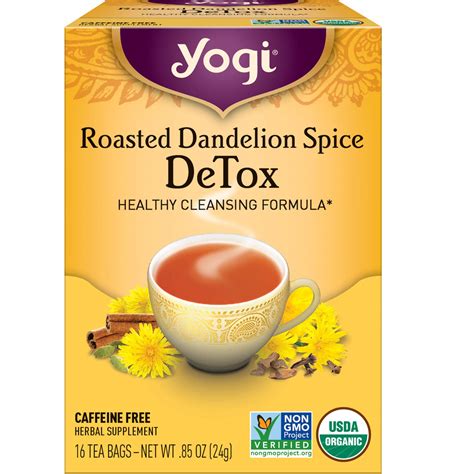 Amazon.com : Yogi Tea Roasted Dandelion Spice DeTox Tea - 16 Tea Bags ...