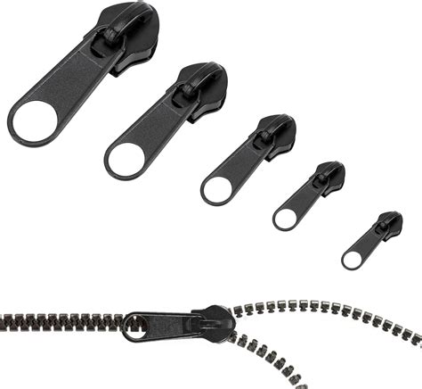 5 Pcs Zipper Pull Replacement Zipper Repair Kit, Fix Zipper Metal ...