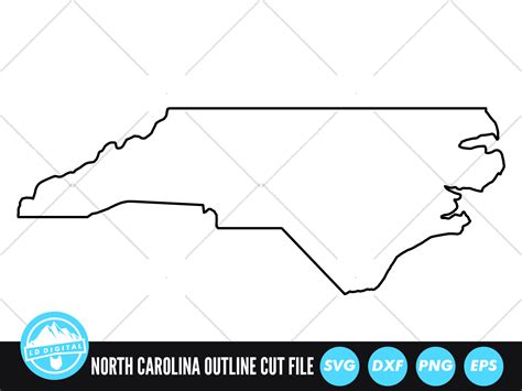 North Carolina Outline SVG | USA States Graphic by lddigital · Creative ...