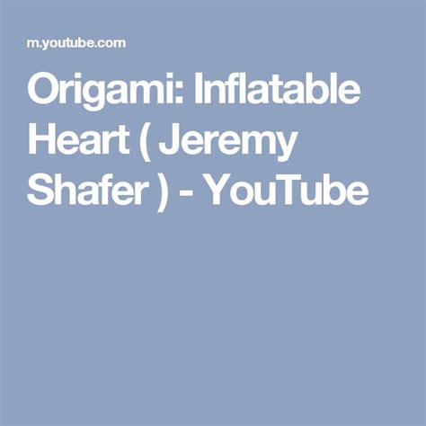 Image result for Jeremy Shafer Origami Tutorials