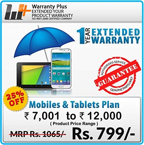 Warranty Plus 1 Year on All Mobiles and Tablets : Amazon.in: Electronics