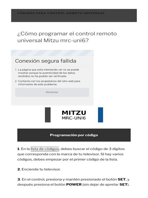 Image result for How to Program a Mitzu Remote Control