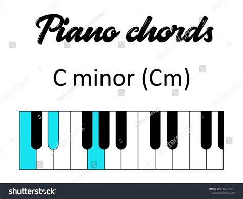 Piano Chord Shown By Blue Color: เวกเตอร์สต็อก (ปลอดค่าลิขสิทธิ์ ...