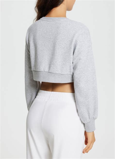BALEAF Women's Cropped Sweatshirt, Crew Neck, Long Sleeve, Athletic ...