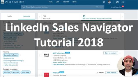 Rezultat imagine pentru LinkedIn Sales Navigator Tutorial 2019