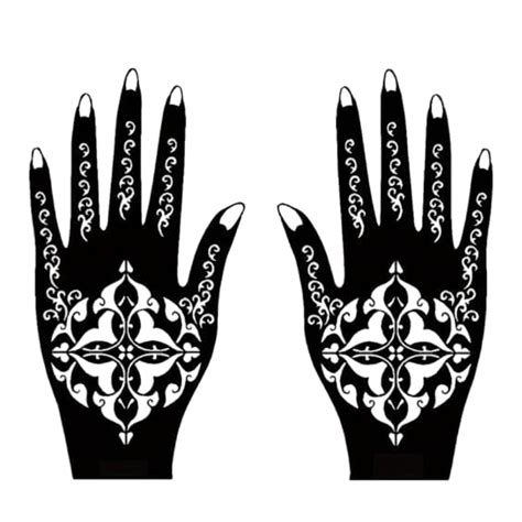 Nail It! Pair of Beautiful Henna Stencils - Both Hands/Mehendi Designs ...