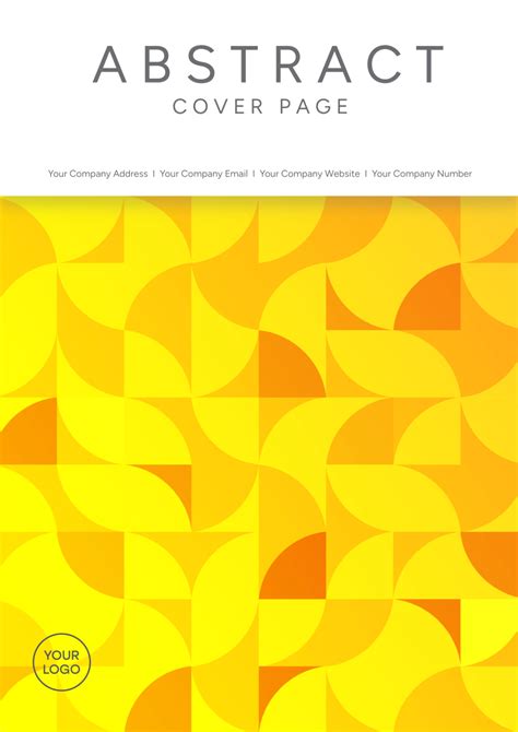Abstract Cover Page Template 的图像结果