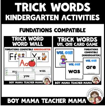 Image result for Trick Words. Example