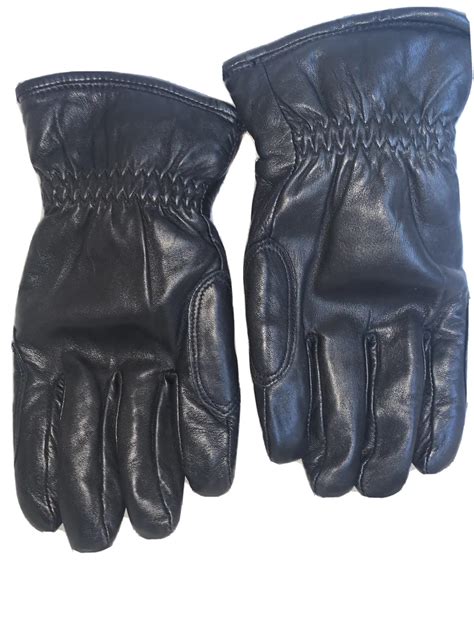 Grandoe Black Leather Gloves Men’s - Large -#207 - Gem