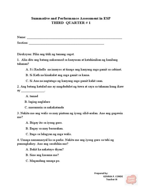 Image result for Ed Performance Test Examples