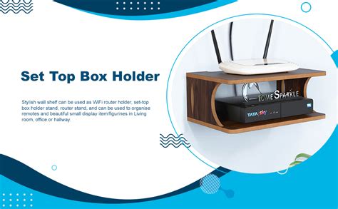 Home Sparkle Engineered Wood Set Top Box Stand Wall Mount for Home Wall ...