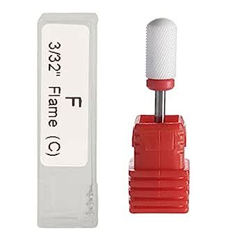 Electric nail file bits White ceramic Bald Head Cuspidal nail drill bit ...