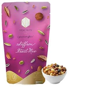 Vedic Nuts Saffron Trail Mix | Premium Seeds with Kesar | Healthy ...