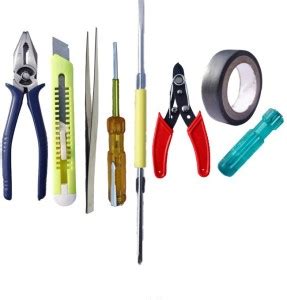 Jiya S844 TOOLS -PILER I WIRE CUTTER I NOSE PILER I SCREWDRIVER I TAPE ...
