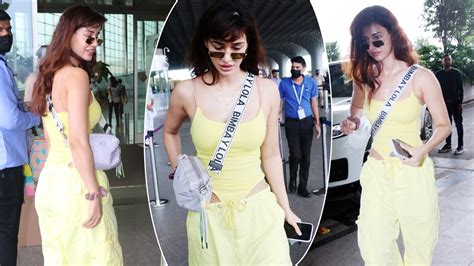 Disha Patani Slays in Yellow Airport Look, Goes Bold in Low-Cut ...