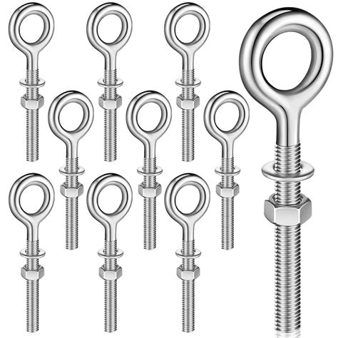 Zonon 10 Set Lifting Shoulder Eye Bolts M8 304 Stainless Steel Lifting ...