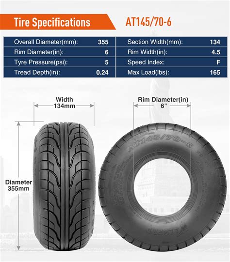 Snapklik.com : HALBERD 145/70-6 Go Kart Street Mini Bike ATV Tires