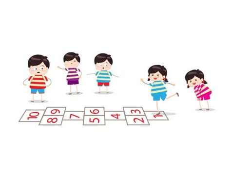 卡通手绘儿童跳格子玩耍素材图片免费下载_PNG素材_编号1yqil32yq_图精灵