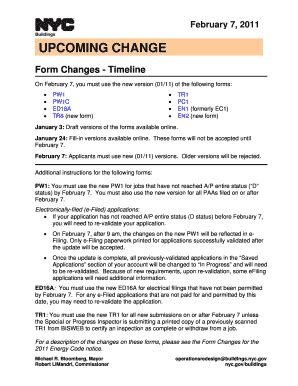 Fillable Online nycppf Form Changes - Timeline - nycppf Fax Email Print ...