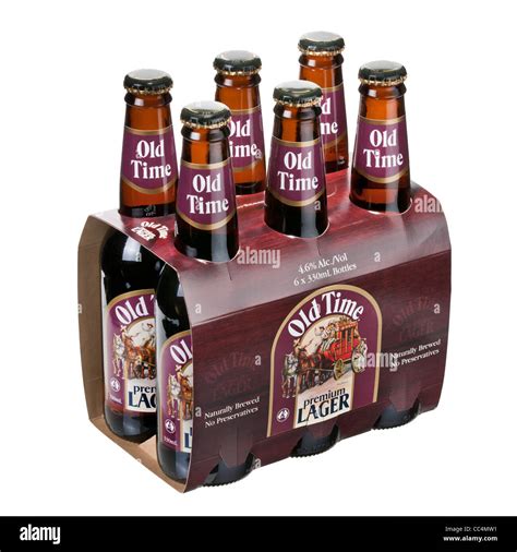 six pack box Australian micro brewery beer old time larger isolated ...