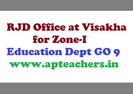 RJD Office at Visakhapatnam for Zone-I Education Dept GO 9 | APTEACHERS ...