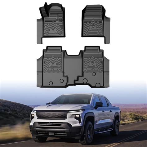 Mixsuper Liner Floor Mats for 2024-2025 Chevrolet Silverado EV 4WT, All ...