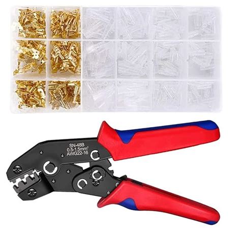 Serplex® Crimping Tool Kit, Adjustable Ratcheting Crimper Pliers with ...