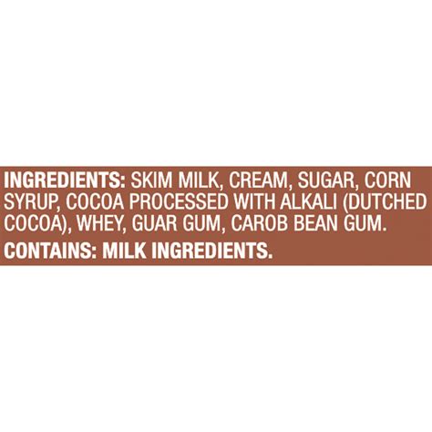 Dreyer's Ice Cream, Chocolate-Ingredients