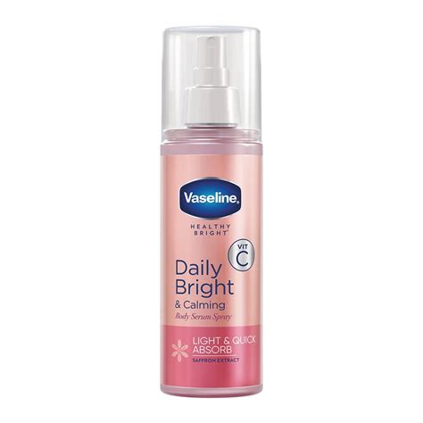 Vaseline Daily Bright & Calming Body Serum Spray, 180ml. Super-light ...