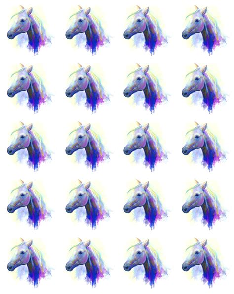 Horse Cupcake Toppers. x20 Rice Paper Wafer Cup Cake Toppers: Buy ...