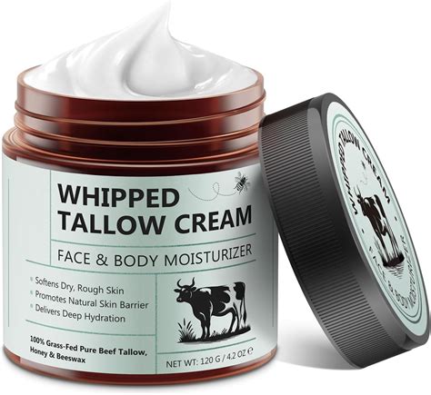 Amazon.com: Beef Tallow for Skin - 100% Organic Beef Tallow - Whipped Beef Tallow with Honey ...