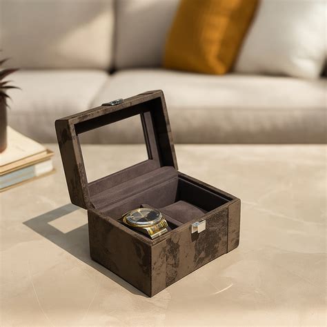 Indo Mocha Watch Box - 2 Slots – Mason Home
