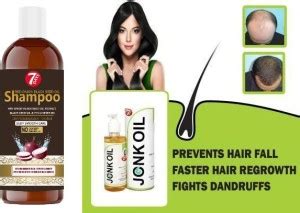 7 Days RED ONION OIL Herbal Shampoo-100 ml + Premium jonk oil for hair ...