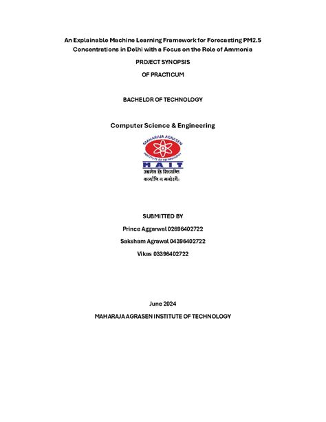 Explainable ML Framework for PM2.5 Forecasting in Delhi (B.Tech Project ...