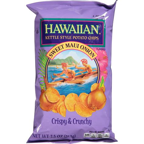 Amazon.com : Hawaiian Kettle Style Potato Chips, Luau BBQ, 7.5 Ounce ...