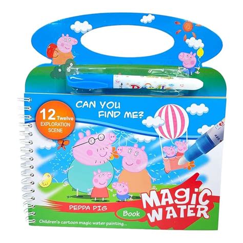 NEO9 Peppa Pig Cartoon Character Printed Magic Water Book Fun & Learn ...