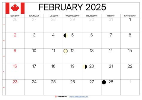February 2025 Calendar Canada