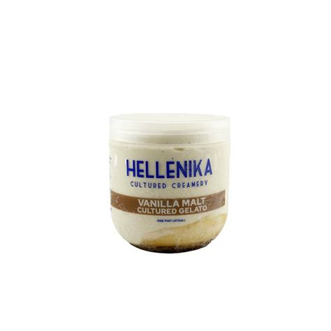 HELLENIKA Cultured Creamery Vanilla Malt Cultured Gelato (1 pt ...